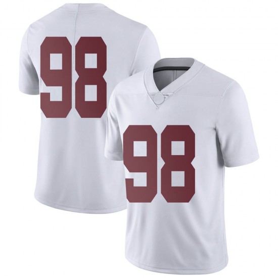 Alabama Crimson Tide Men's Jamil Burroughs #98 No Name White NCAA Nike Authentic Stitched College Football Jersey UF16M73YM